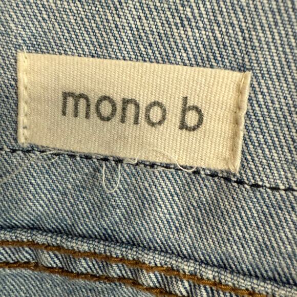 Upcycled Mono B Denim Trucker Jacket w/Guns & Roses Concert Graphic Tee Size L - Picture 8 of 11